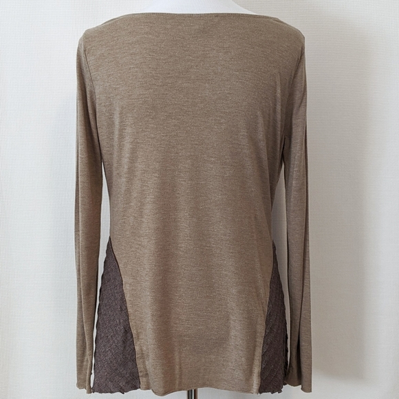 Mystree Taupe Long Sleeve Cowl Neck Women's Top - Picture 4 of 7